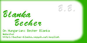 blanka becher business card